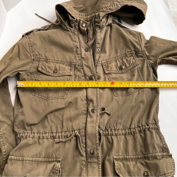 ARITZIA *  Talula TROOPER JACKET COAT w/ Hood  Green 100% cotton. - Picture 15 of 16